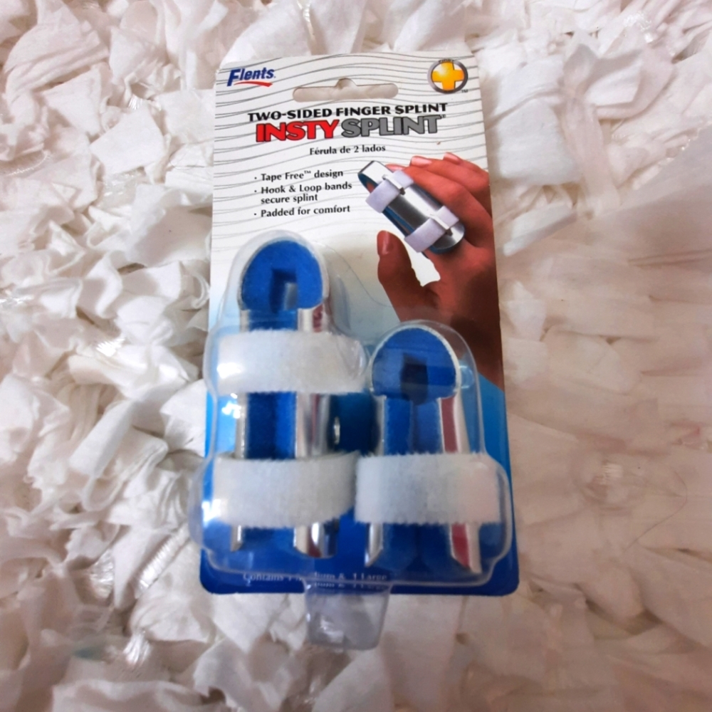 4 /$20 Flents Insty Splint Two Sided Finger Splints Pack NWOT Injuries Tape Free